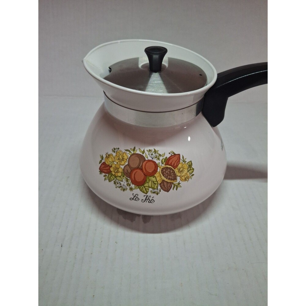 VTG  Corning Ware Le The ‘ Spice Of Life  Tea Kettle p-104 6 C  1970’s-80’s